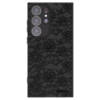 Picasee silikonowe czarne etui na Samsung Galaxy S23 Ultra 5G - Dark Elegance