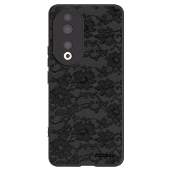 Picasee silikonowe czarne etui na Honor 90 5G - Dark Elegance