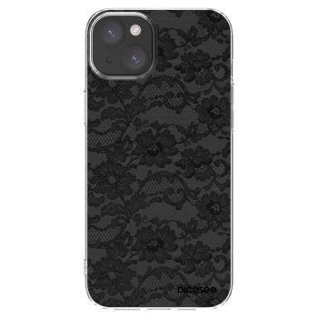 Picasee silikonowe przeźroczyste etui na Apple iPhone 15 Plus - Dark Elegance