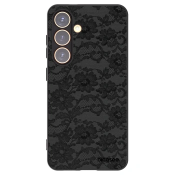 Picasee silikonowe czarne etui na Samsung Galaxy S24 S921B 5G - Dark Elegance