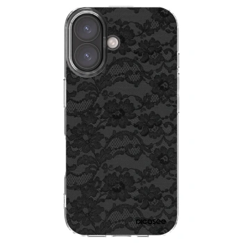 Picasee silikonowe przeźroczyste etui na Apple iPhone 16 - Dark Elegance