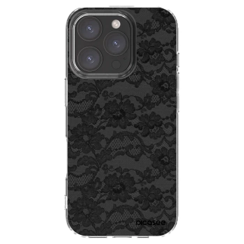 Picasee silikonowe przeźroczyste etui na Apple iPhone 16 Pro - Dark Elegance