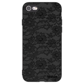 Picasee silikonowe czarne etui na Apple iPhone 8 - Dark Elegance