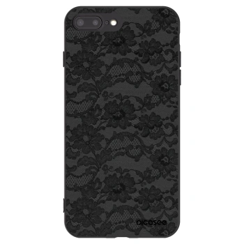 Picasee silikonowe czarne etui na Apple iPhone 8 Plus - Dark Elegance