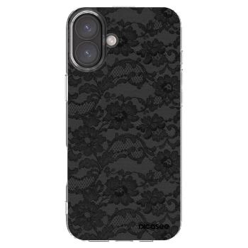 Picasee silikonowe przeźroczyste etui na Apple iPhone 16 Plus - Dark Elegance