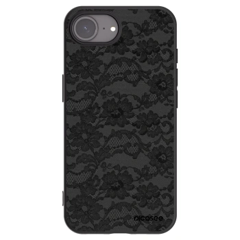 Picasee silikonowe czarne etui na Apple iPhone 16e - Dark Elegance