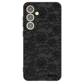 Picasee silikonowe czarne etui na Samsung Galaxy S24 FE S721B - Dark Elegance