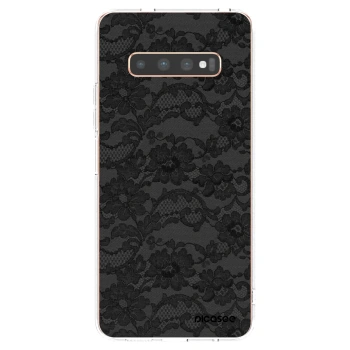 Picasee silikonowe przeźroczyste etui na Samsung Galaxy S10 Plus G975 - Dark Elegance