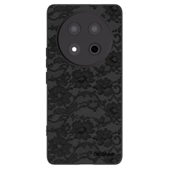 Picasee silikonowe czarne etui na Honor Magic7 Lite 5G - Dark Elegance