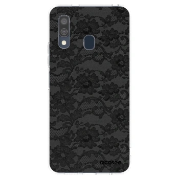 Picasee silikonowe przeźroczyste etui na Samsung Galaxy A40 A405F - Dark Elegance