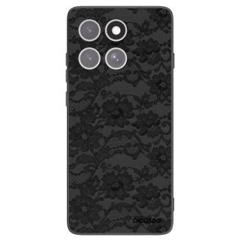 Picasee silikonowe czarne etui na Motorola Edge 60 Fusion - Dark Elegance