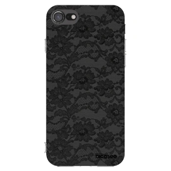 Picasee silikonowe przeźroczyste etui na Apple iPhone SE 2020 - Dark Elegance