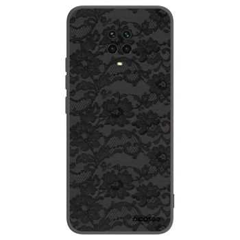 Picasee silikonowe czarne etui na Xiaomi Redmi Note 9 Pro - Dark Elegance