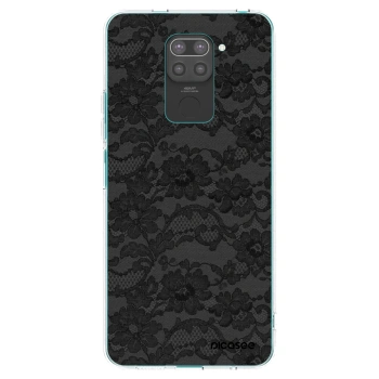 Picasee silikonowe czarne etui na Xiaomi Redmi Note 9 - Dark Elegance