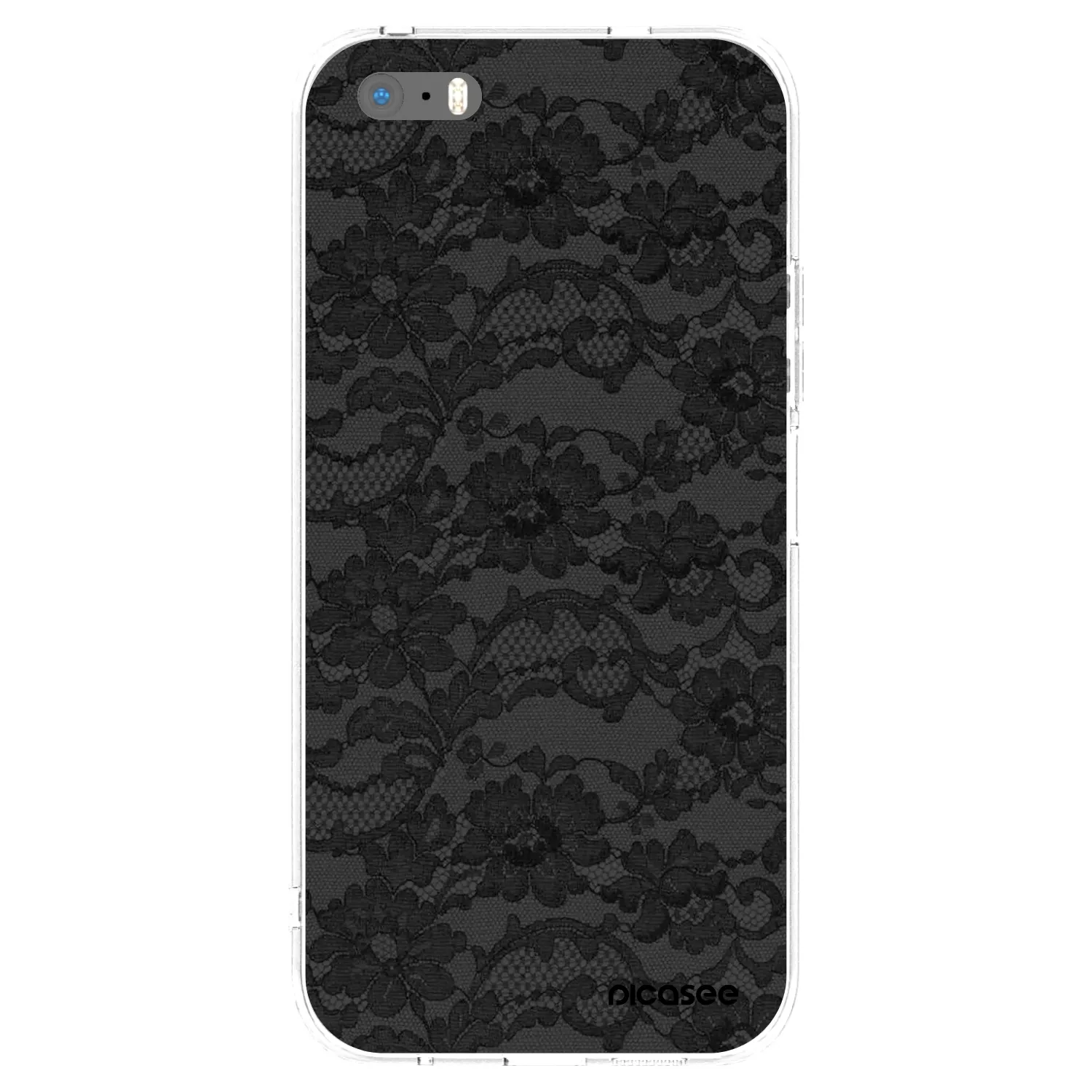 Picasee silikonowe przeźroczyste etui na Apple iPhone 5/5S/SE - Dark Elegance