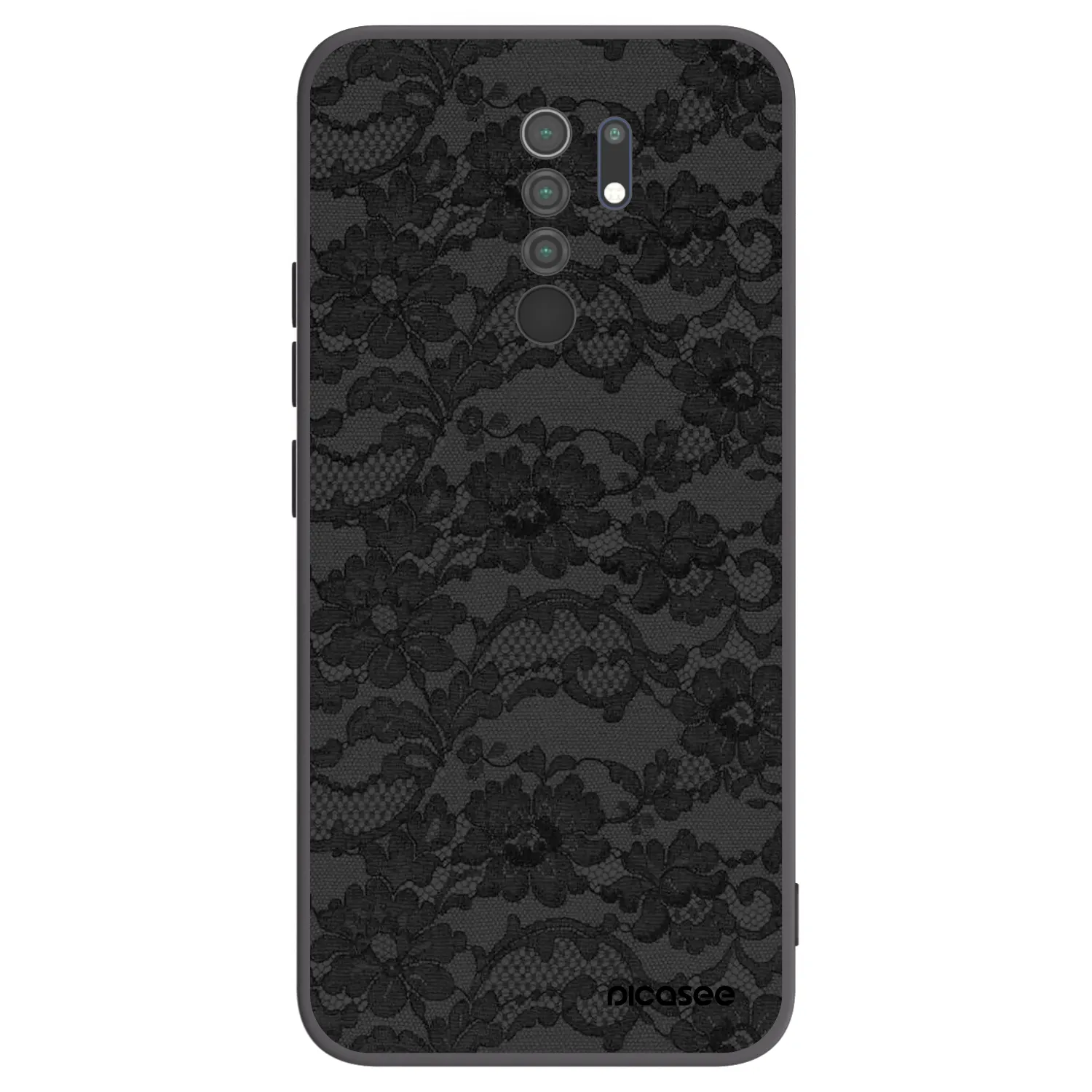 Picasee silikonowe czarne etui na Xiaomi Redmi 9 - Dark Elegance