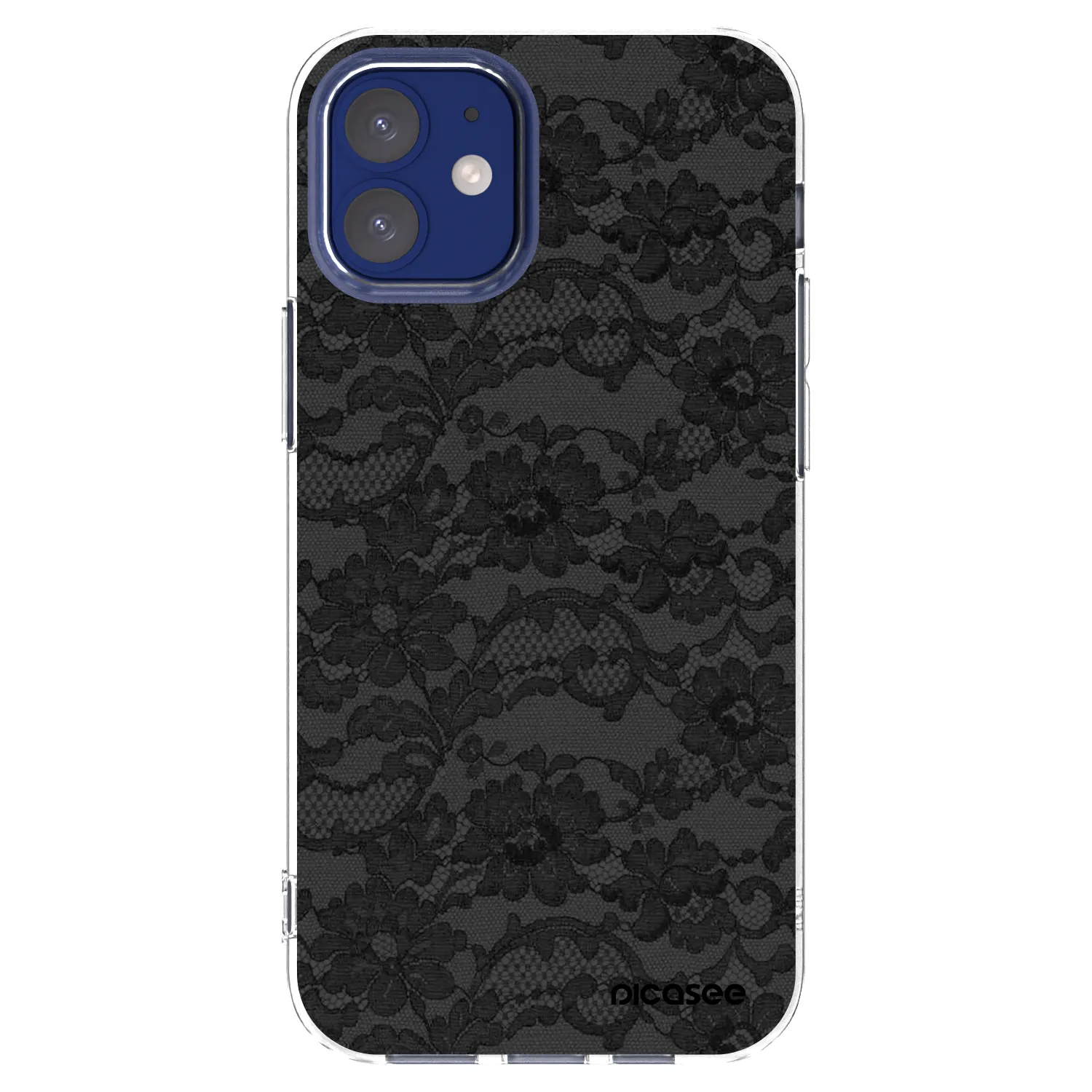 Picasee silikonowe przeźroczyste etui na Apple iPhone 12 mini - Dark Elegance