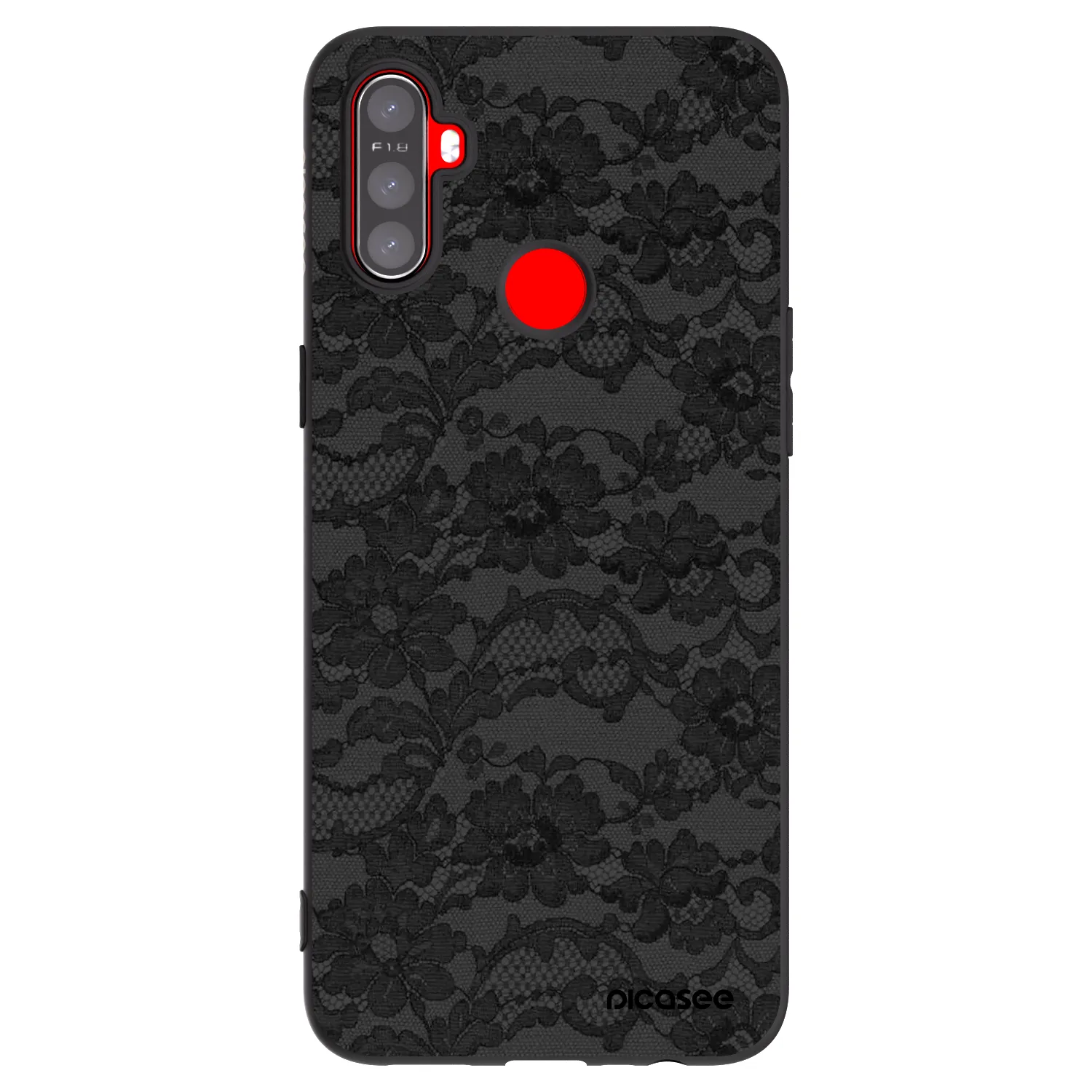 Picasee silikonowe czarne etui na Realme C3 - Dark Elegance