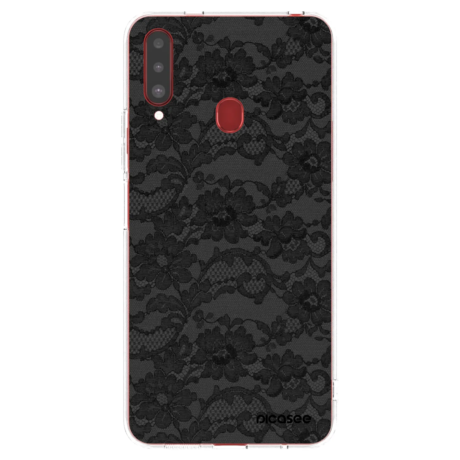 Picasee silikonowe przeźroczyste etui na Samsung Galaxy A20s - Dark Elegance