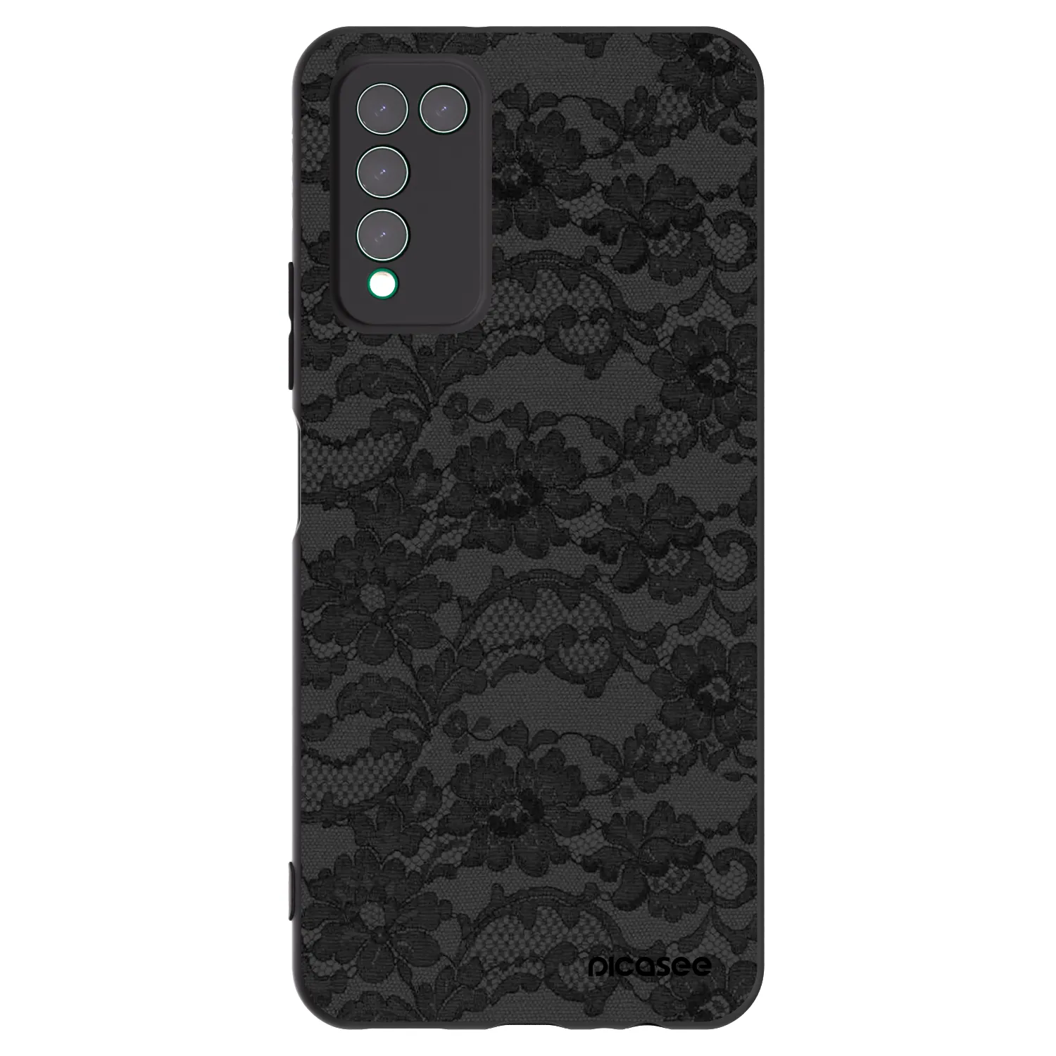 Picasee silikonowe czarne etui na Honor 10X Lite - Dark Elegance