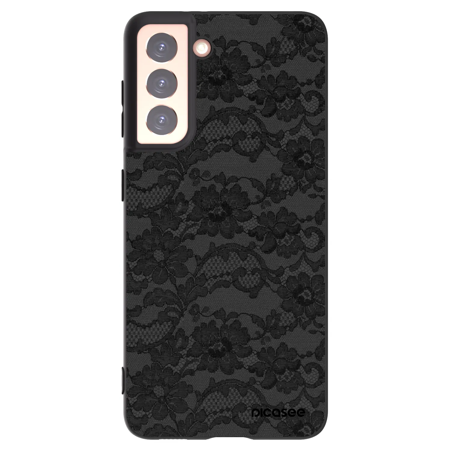 Picasee silikonowe czarne etui na Samsung Galaxy S21 5G G991B - Dark Elegance