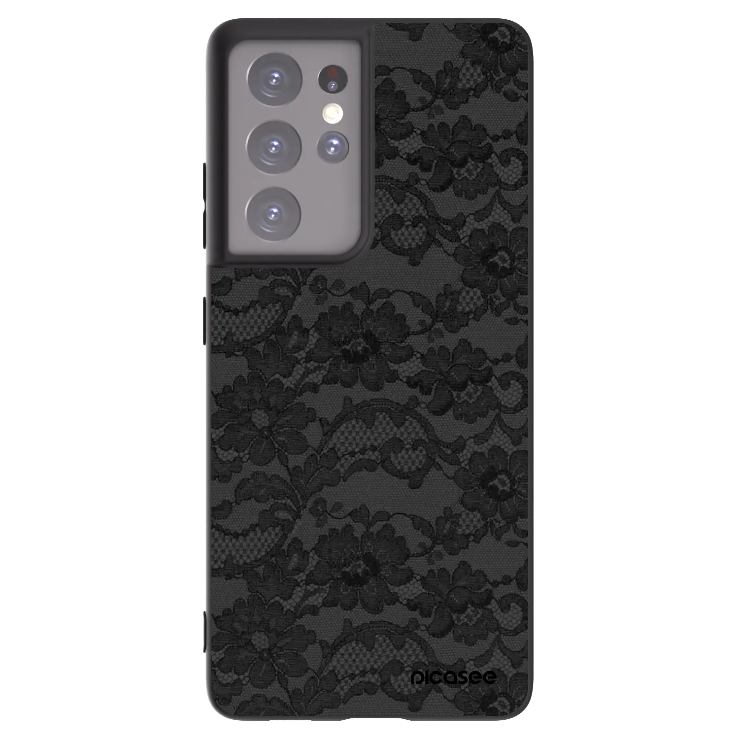 Picasee silikonowe czarne etui na Samsung Galaxy S21 Ultra 5G G998B - Dark Elegance