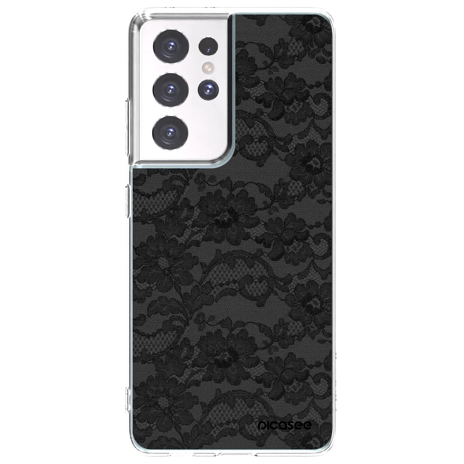 Picasee silikonowe przeźroczyste etui na Samsung Galaxy S21 Ultra 5G G998B - Dark Elegance