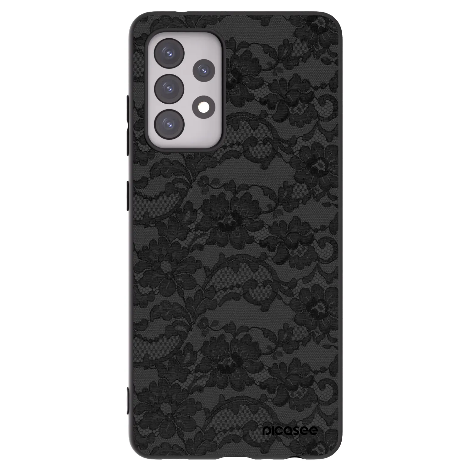 Picasee silikonowe czarne etui na Samsung Galaxy A52 5G A525F - Dark Elegance
