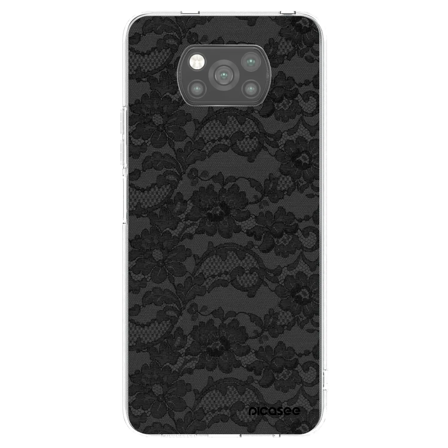 Picasee silikonowe czarne etui na Xiaomi Poco X3 Pro - Dark Elegance