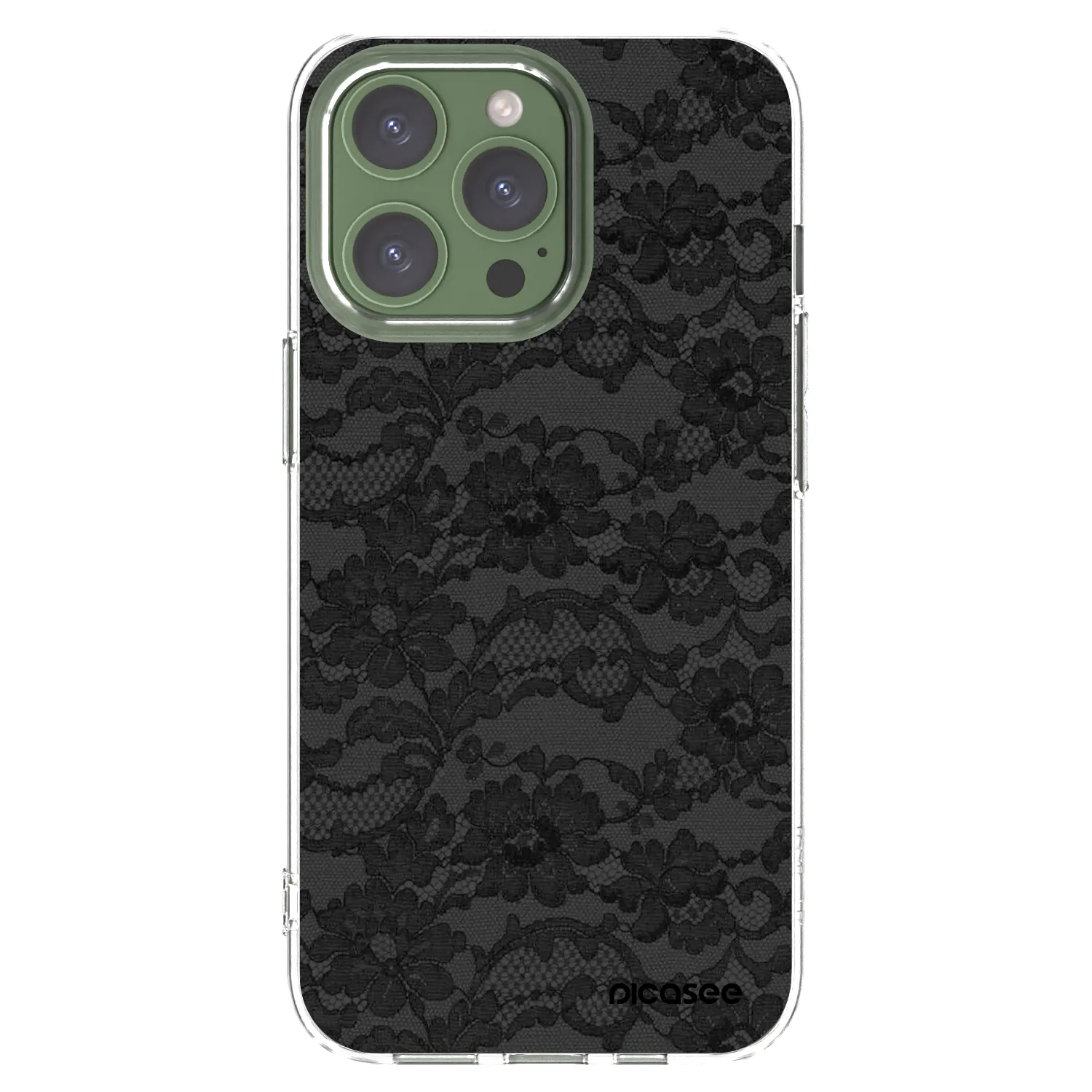 Picasee silikonowe przeźroczyste etui na Apple iPhone 13 Pro - Dark Elegance
