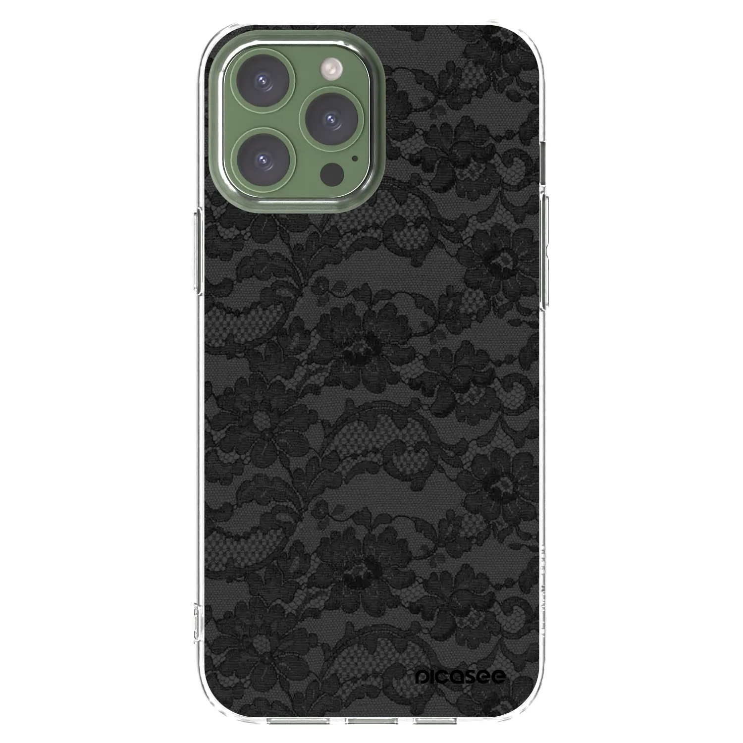 Picasee silikonowe przeźroczyste etui na Apple iPhone 13 Pro Max - Dark Elegance