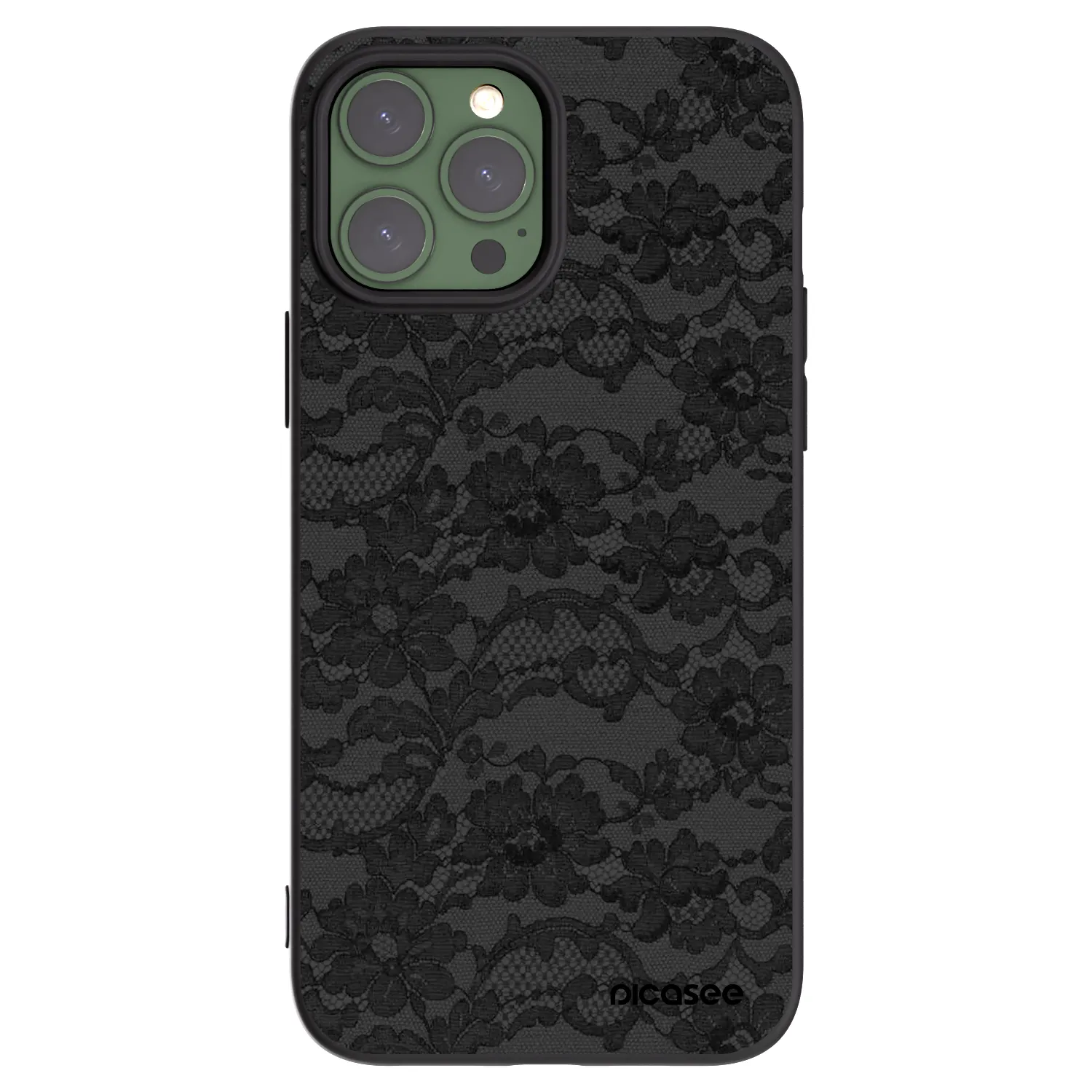 Picasee silikonowe czarne etui na Apple iPhone 13 Pro Max - Dark Elegance