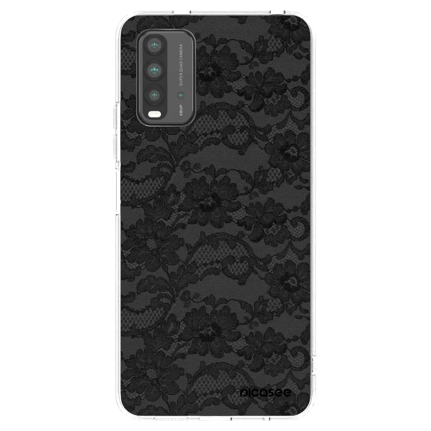 Picasee silikonowe czarne etui na Xiaomi Redmi 9T - Dark Elegance