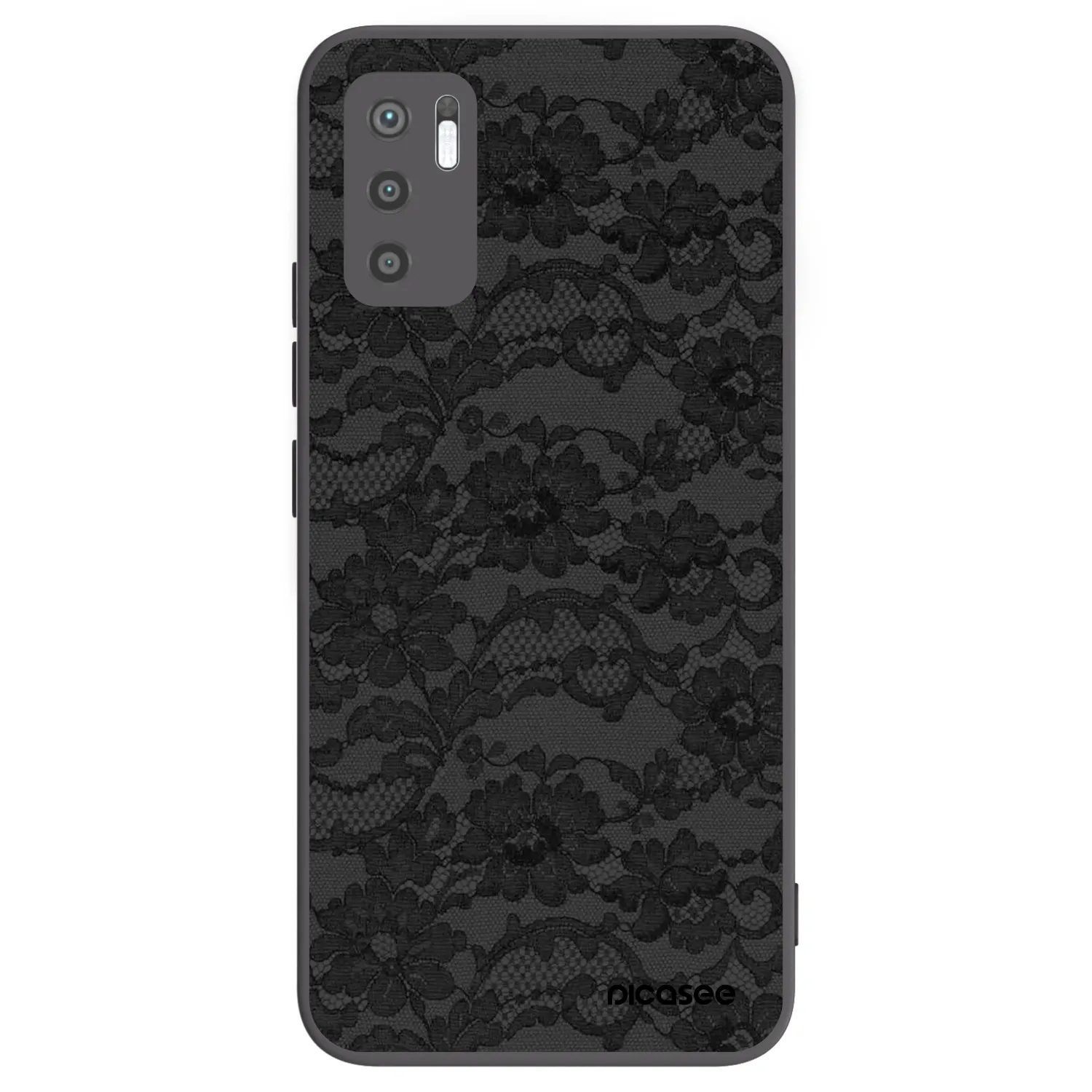 Picasee silikonowe czarne etui na Xiaomi Redmi Note 10 5G - Dark Elegance