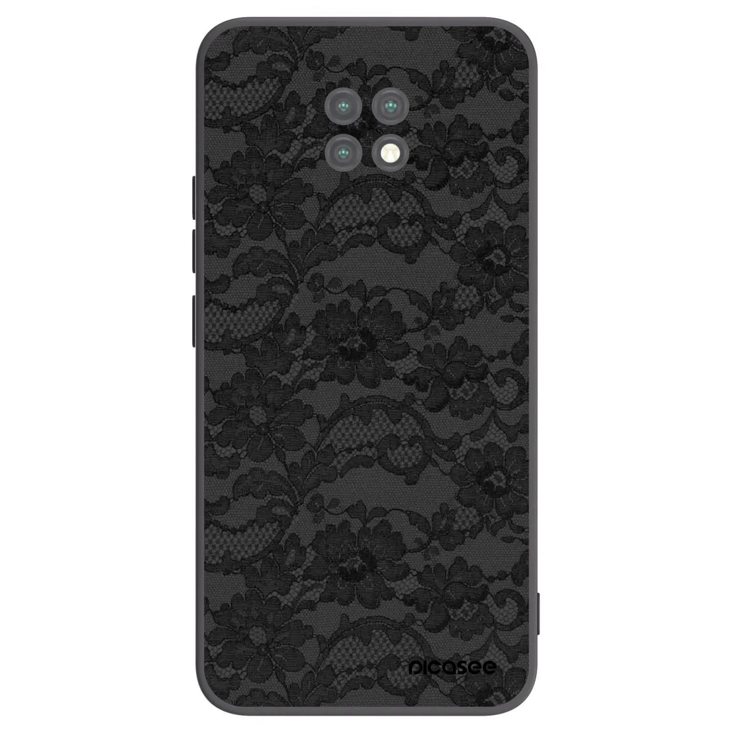 Picasee silikonowe czarne etui na Xiaomi Redmi Note 9T - Dark Elegance