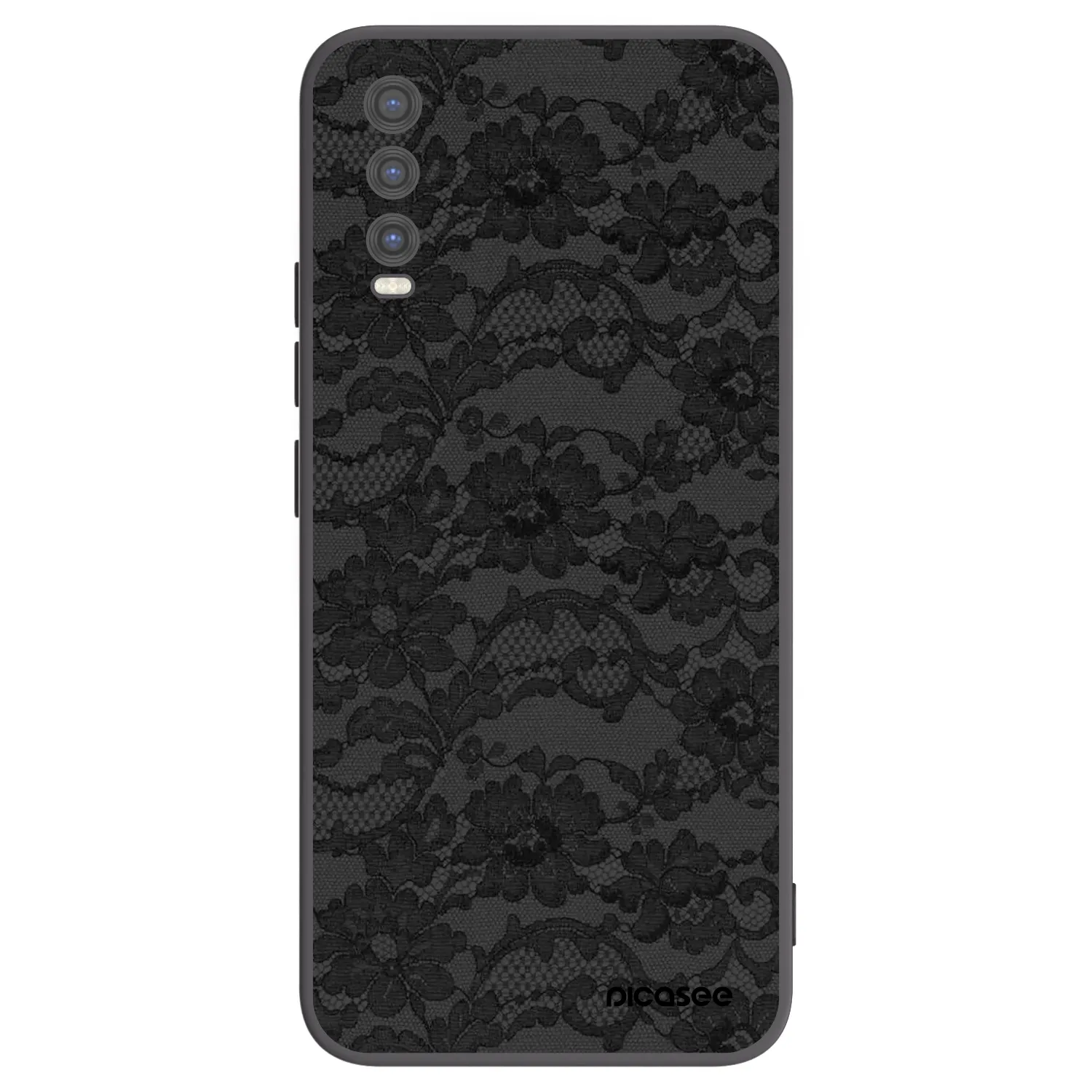 Picasee silikonowe czarne etui na Vivo Y20s - Dark Elegance