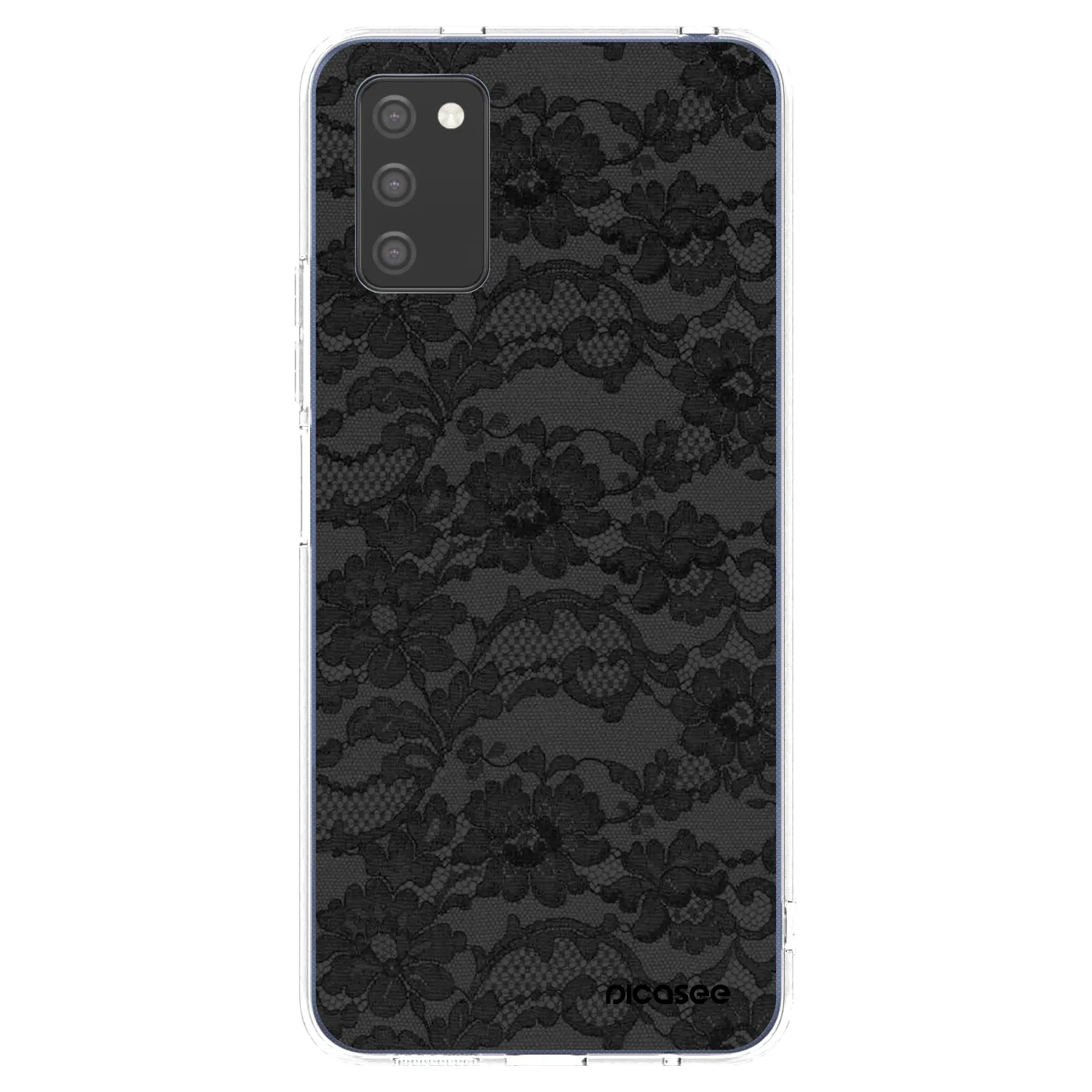 Picasee silikonowe przeźroczyste etui na Samsung Galaxy A03s A037G - Dark Elegance