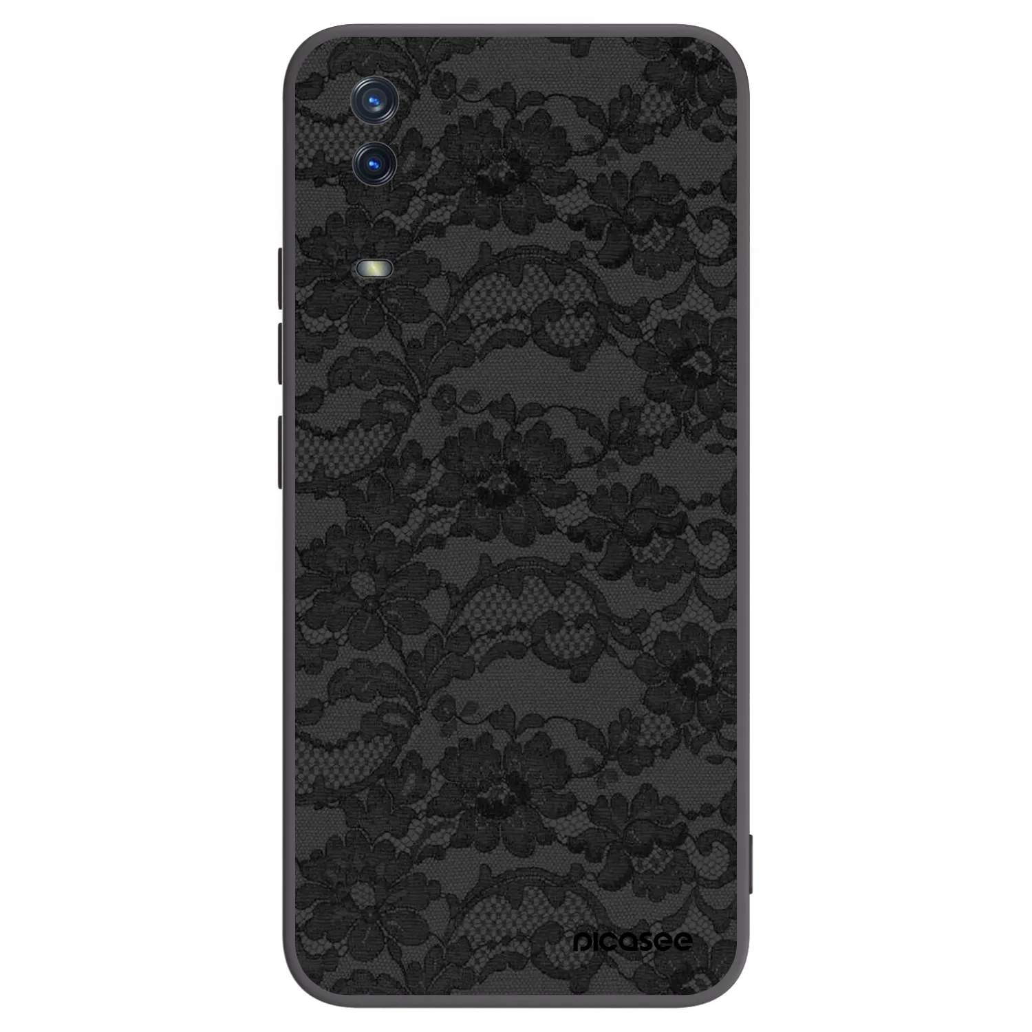 Picasee silikonowe czarne etui na Vivo Y11s - Dark Elegance