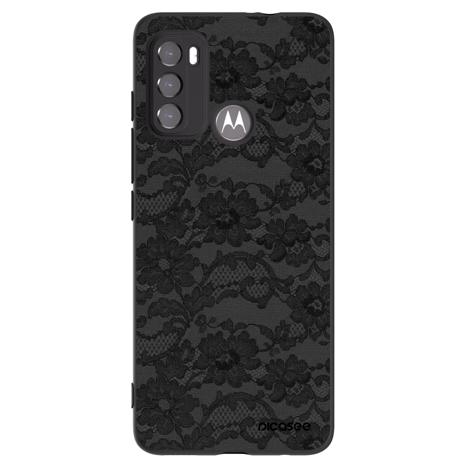 Picasee silikonowe czarne etui na Motorola Moto G60 - Dark Elegance