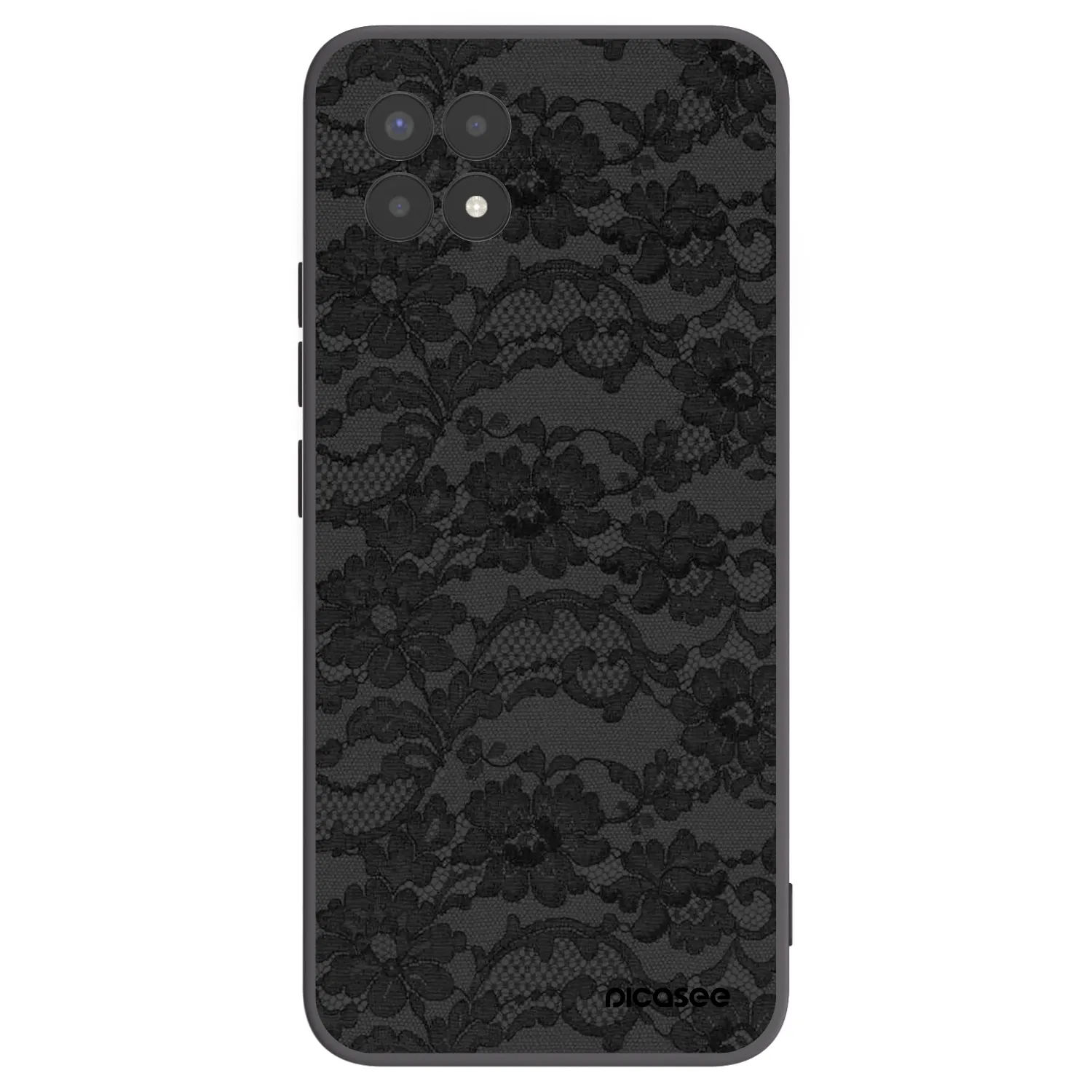 Picasee silikonowe czarne etui na Realme 8i - Dark Elegance
