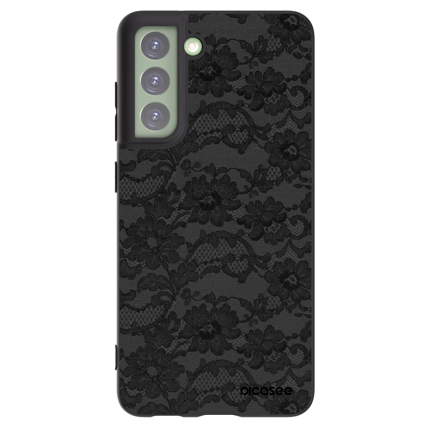 Picasee silikonowe czarne etui na Samsung Galaxy S21 FE 5G - Dark Elegance