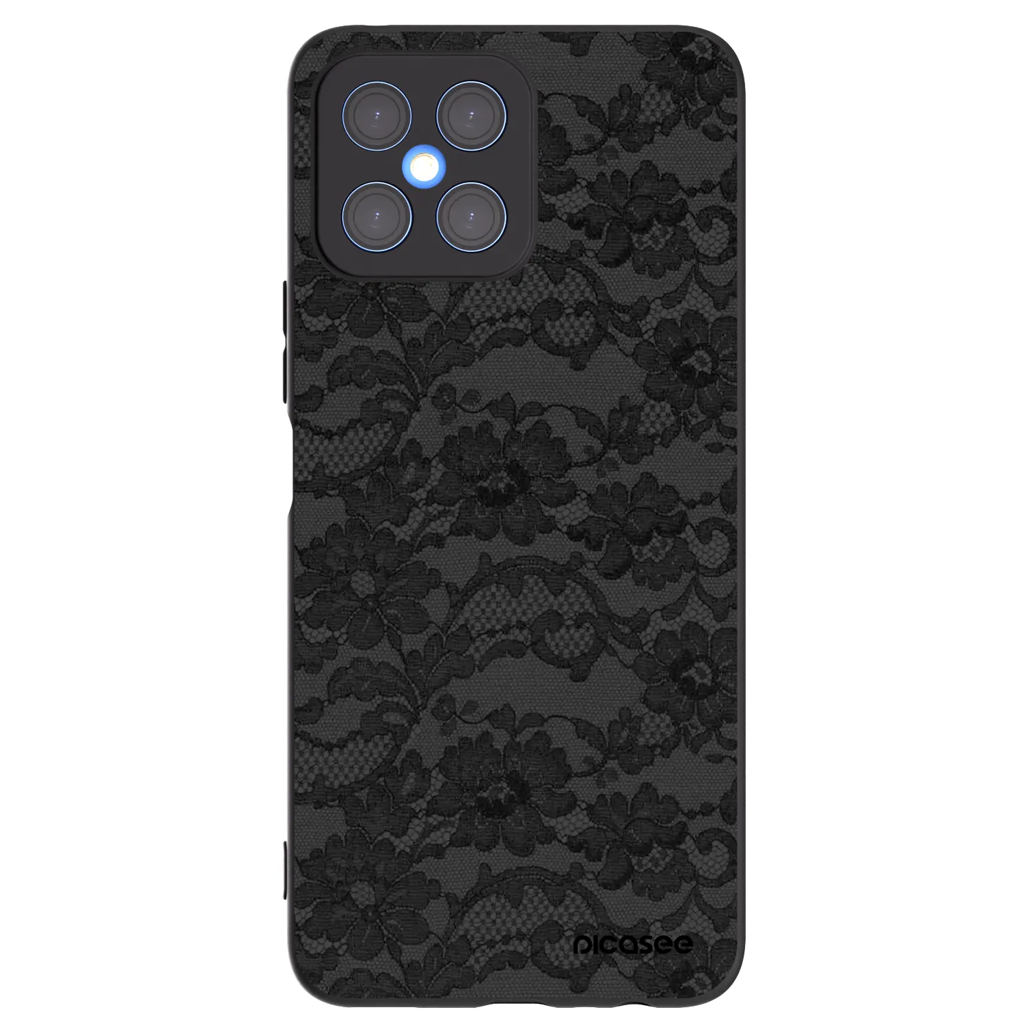 Picasee silikonowe czarne etui na Honor X8 4G - Dark Elegance
