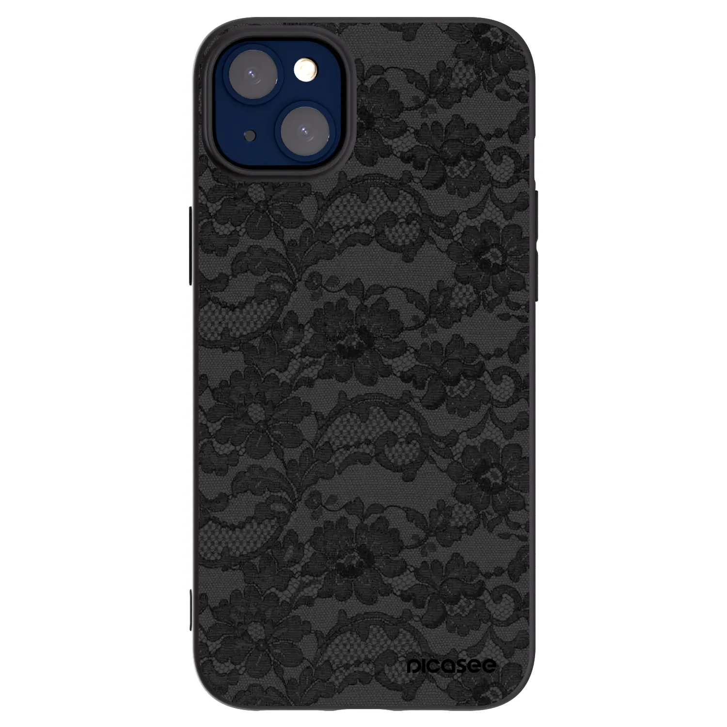 Picasee silikonowe czarne etui na Apple iPhone 14 Plus - Dark Elegance