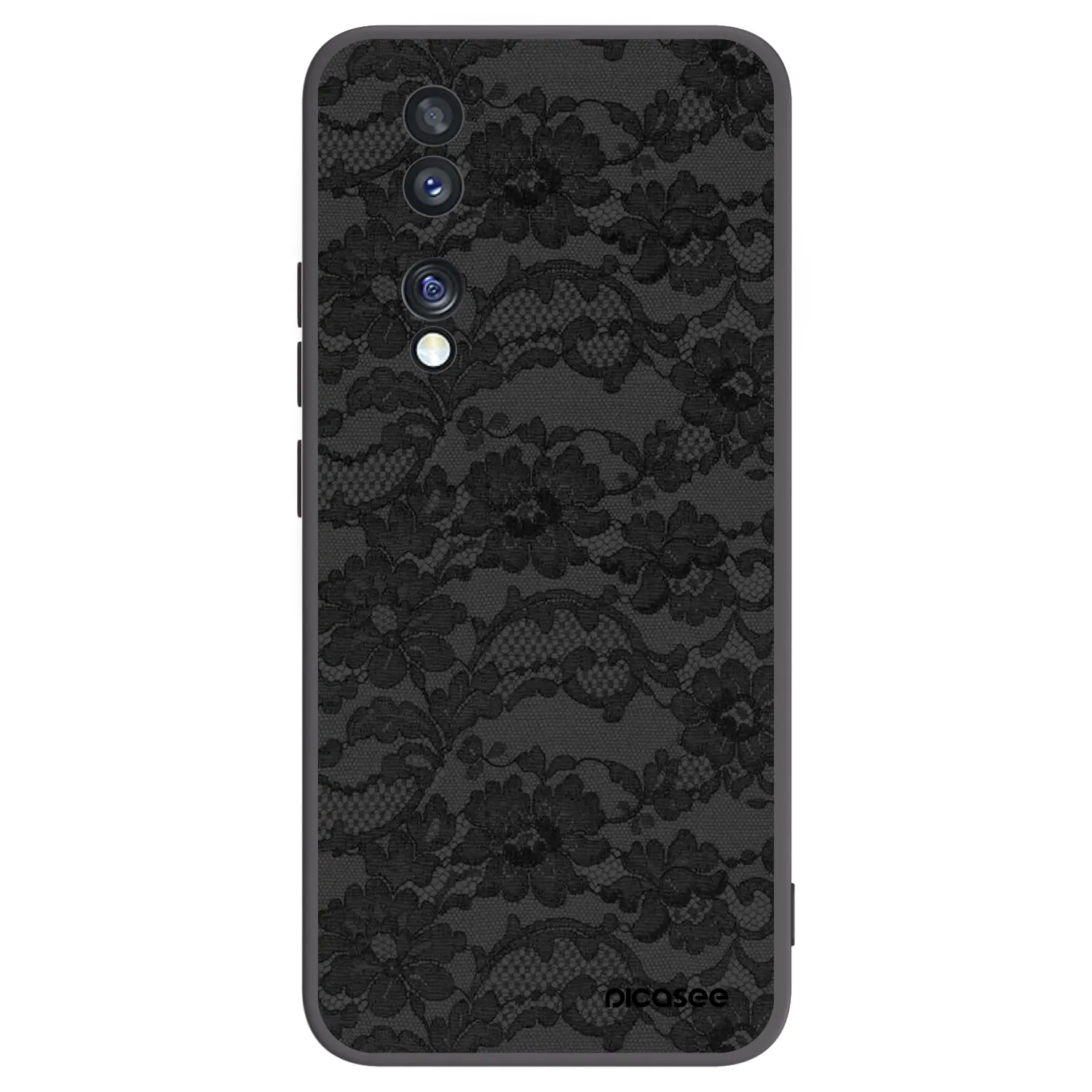 Picasee silikonowe czarne etui na Honor 70 - Dark Elegance
