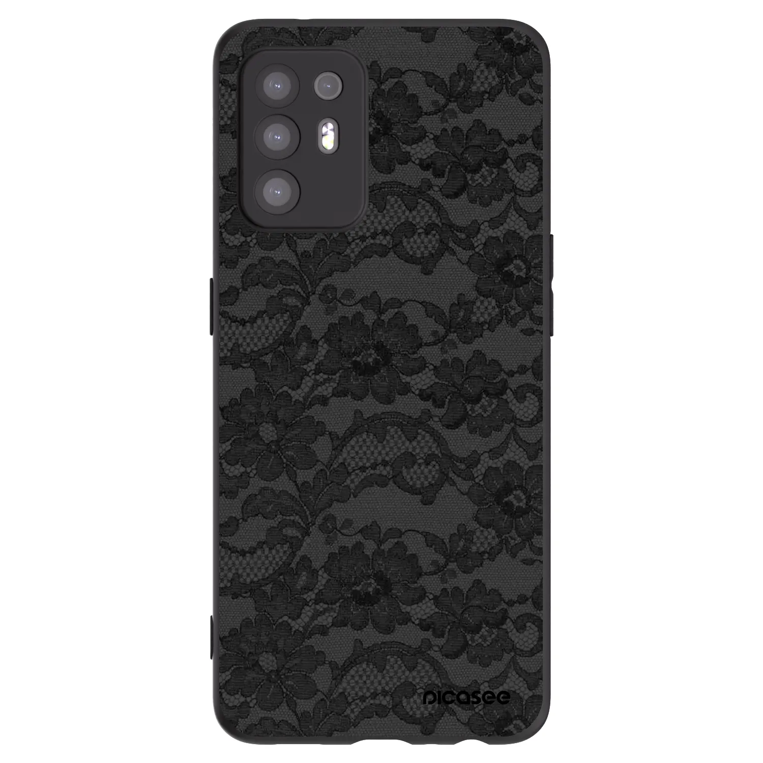 Picasee silikonowe czarne etui na OPPO A94 5G - Dark Elegance
