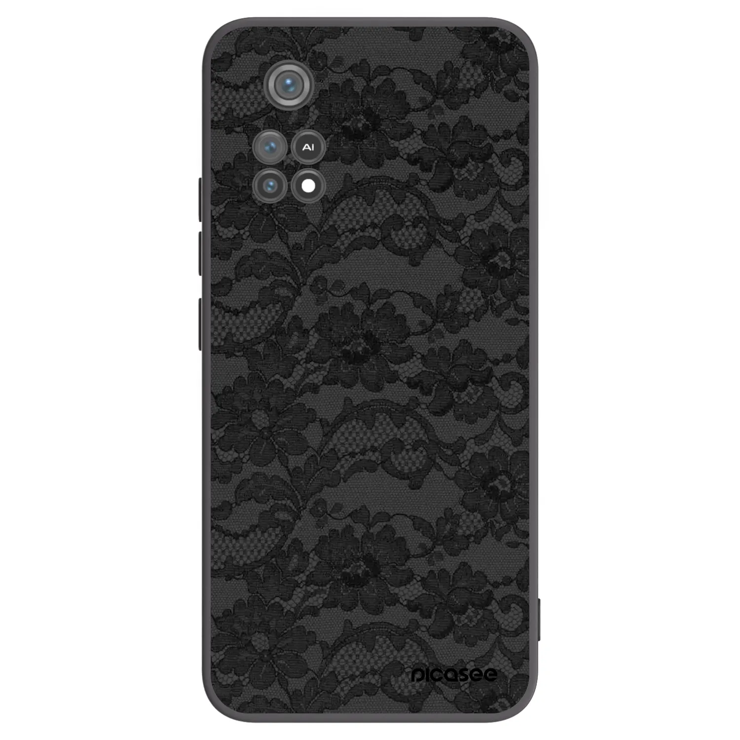 Picasee silikonowe czarne etui na Xiaomi Poco M4 Pro - Dark Elegance
