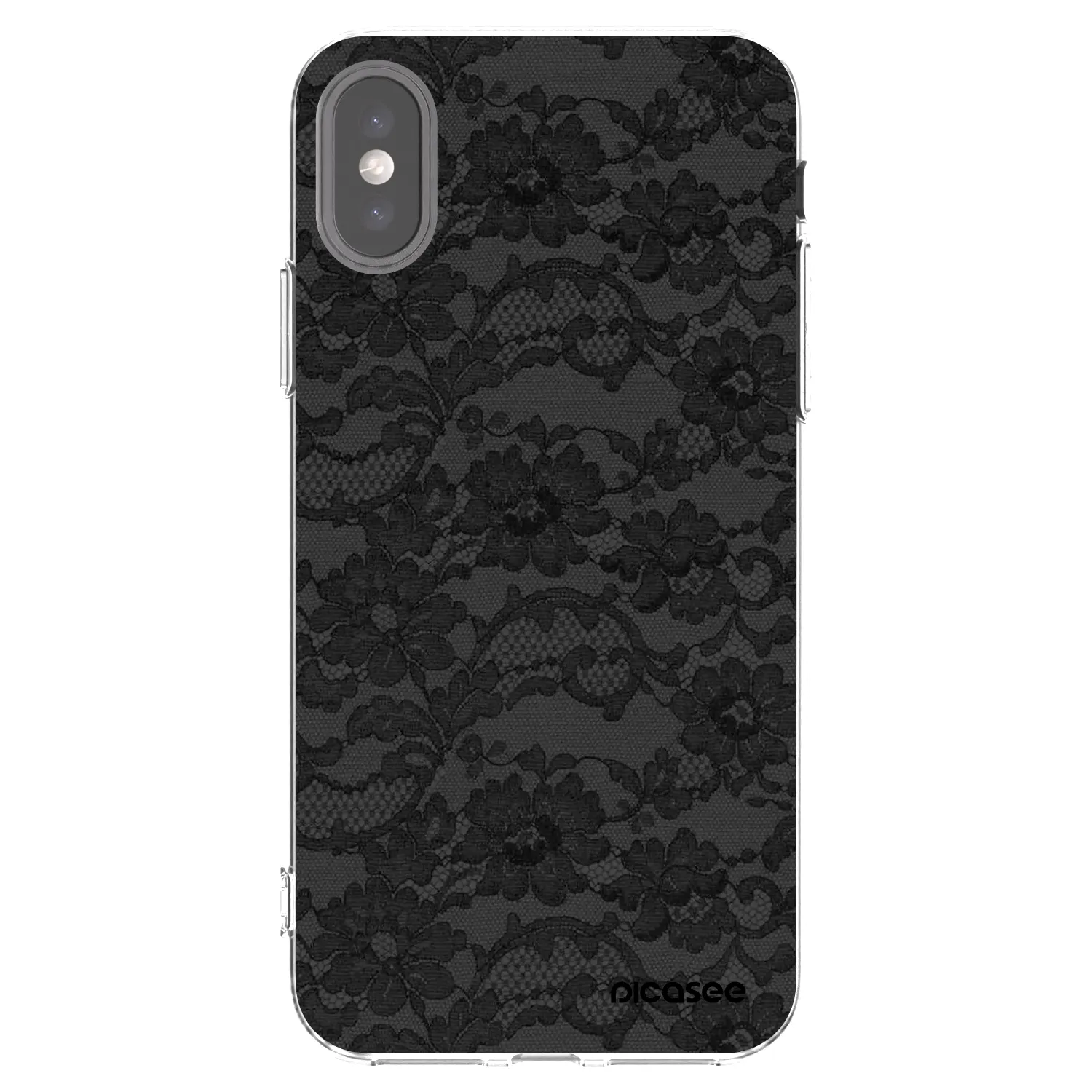 Picasee silikonowe przeźroczyste etui na Apple iPhone X/XS - Dark Elegance