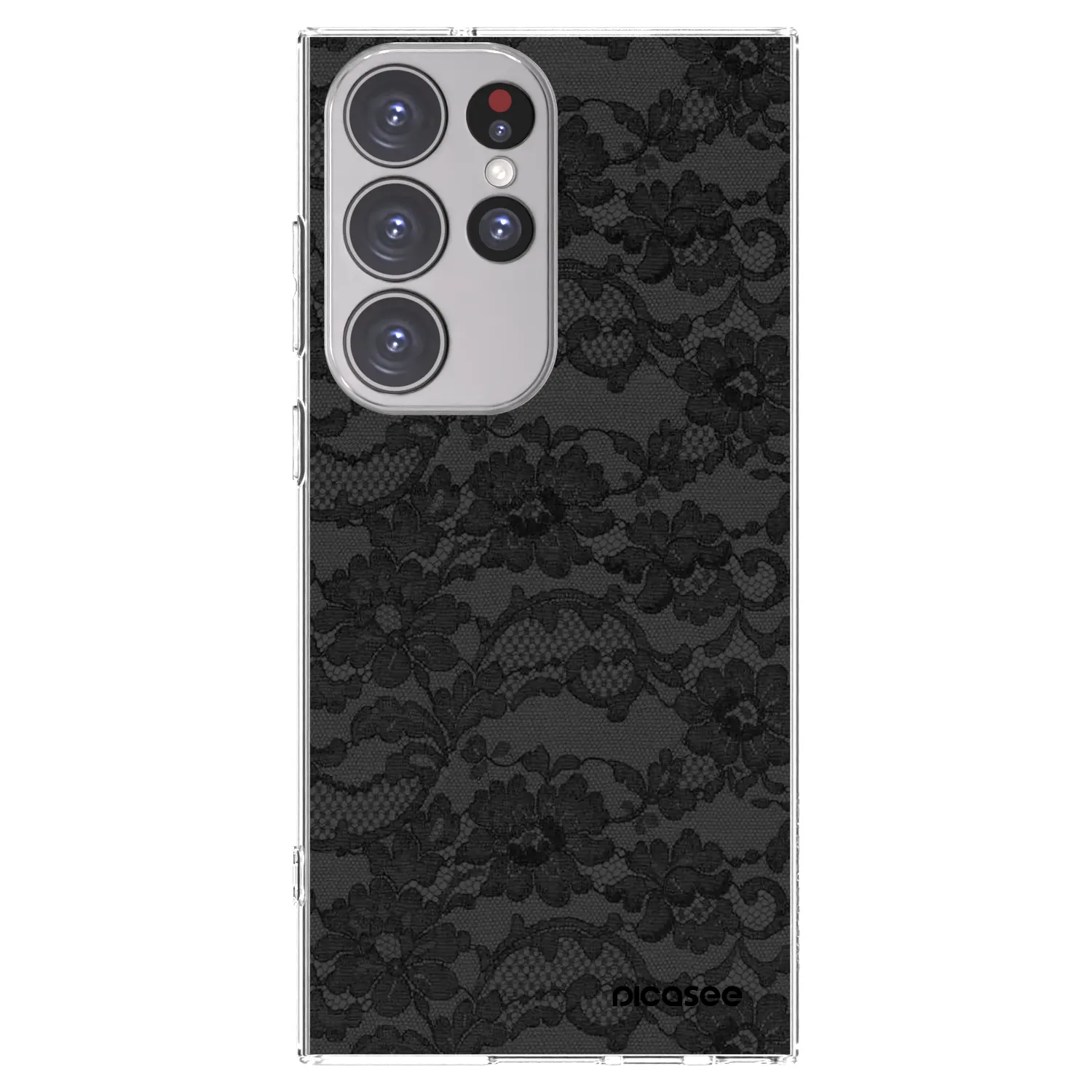 Picasee silikonowe przeźroczyste etui na Samsung Galaxy S23 Ultra 5G - Dark Elegance