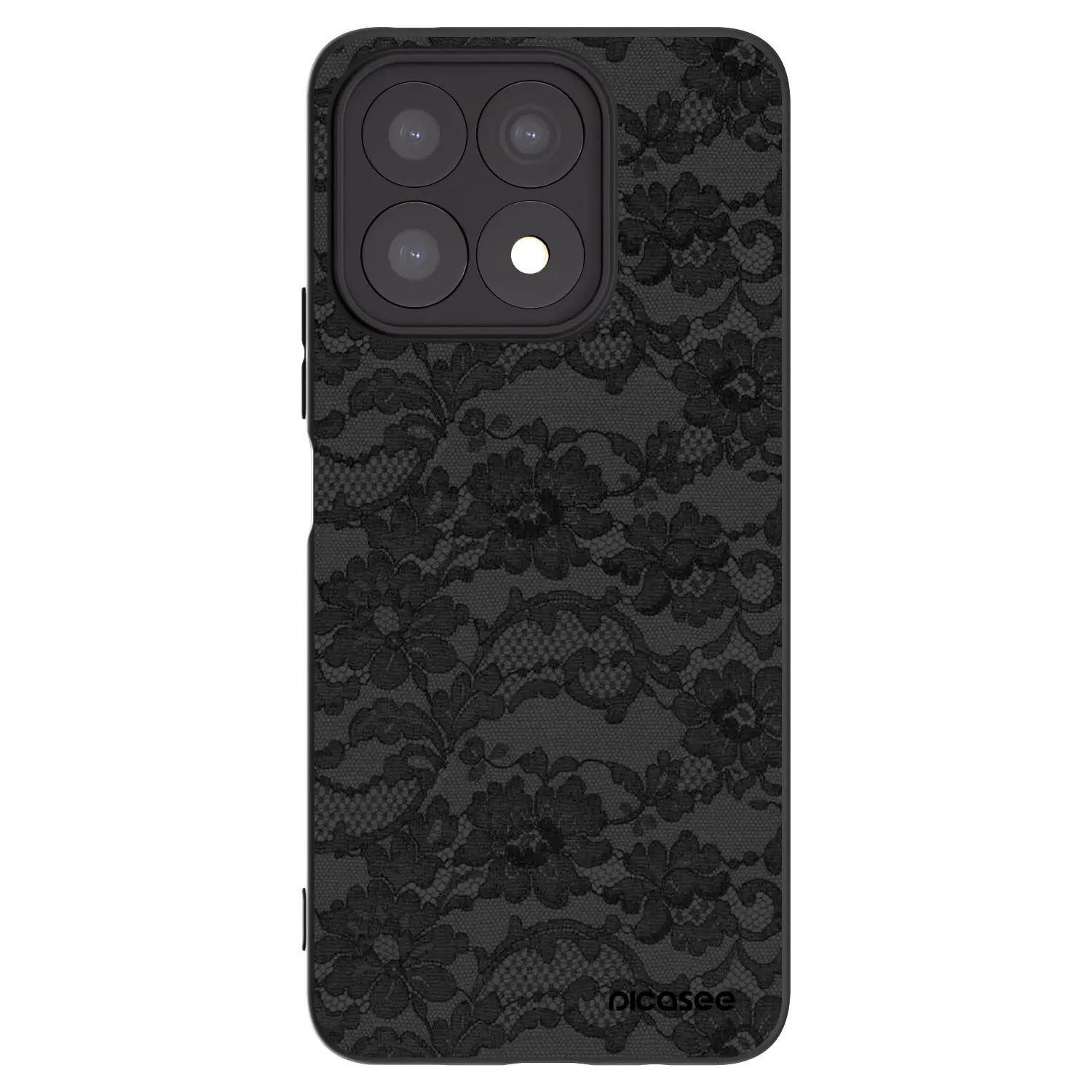 Picasee silikonowe czarne etui na Honor X8a - Dark Elegance
