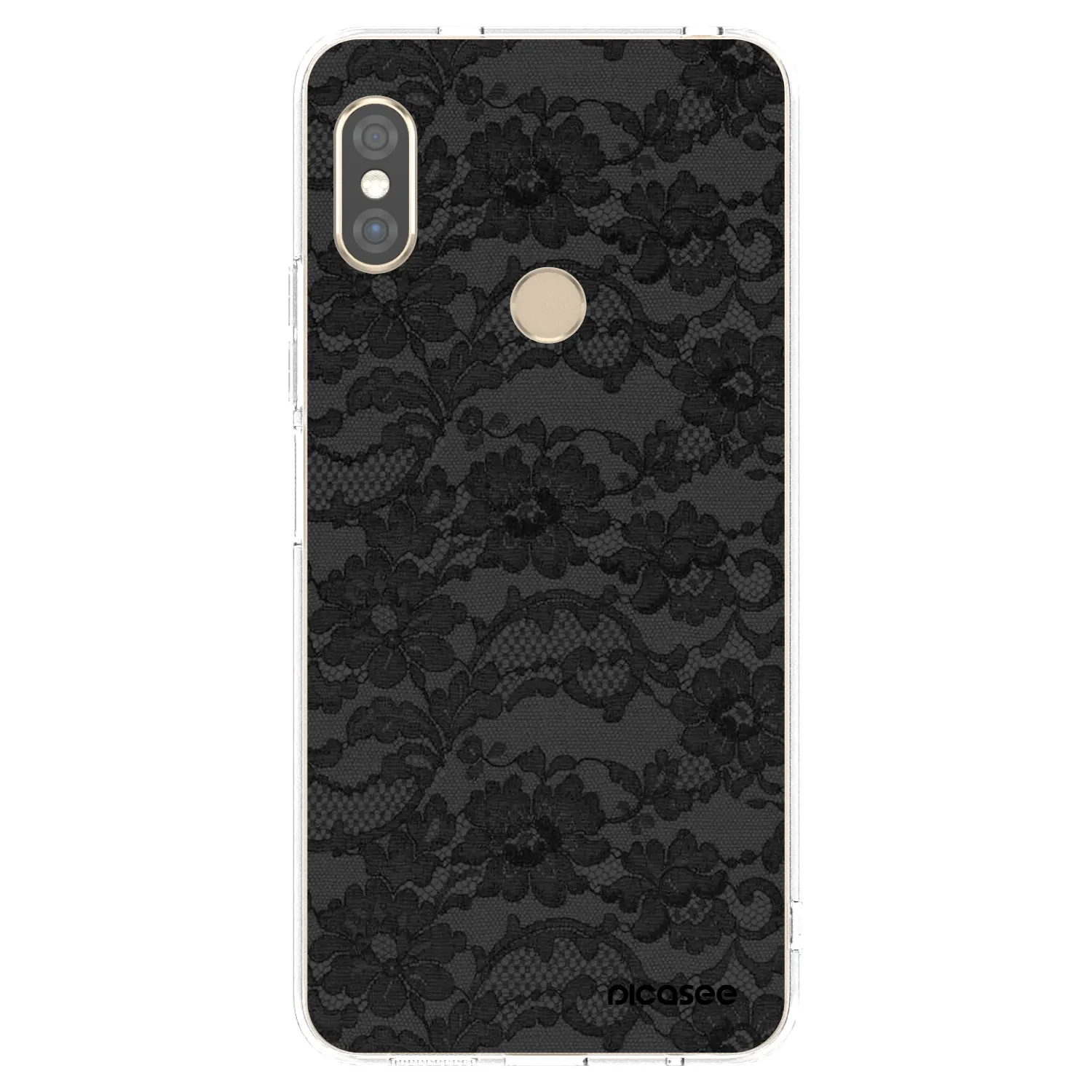 Picasee silikonowe przeźroczyste etui na Xiaomi Redmi Note 5 Global - Dark Elegance